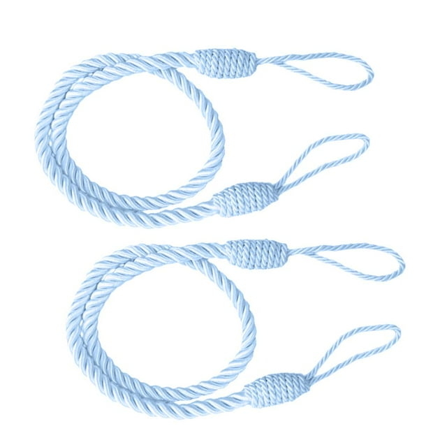 2 abrazaderas para cortinas, clips para cortinas, sujeciones de cuerda, soporte para tejer cortinas Azul