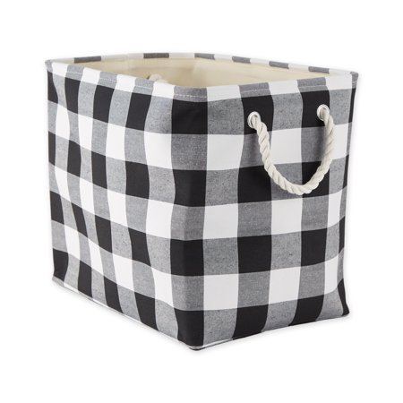 UPC: 0072456104588 | Polyester Bin Buffalo Check White/Black Rectangle Large 17.5x12x15