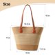 thumbnail image 3 of Bolso de mano de paja Nollia Travel tejido a mano para mujer, color blanco, 3 of 5