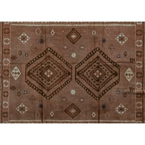 Ahgly Company Machine Washable Indoor Rectangle Southwestern Turquoise Blue Country Area Rugs, 2' x 3'