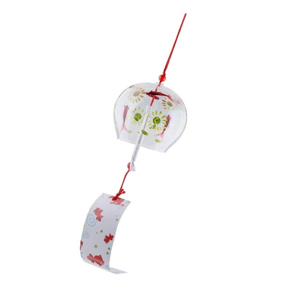 Glass Outdoor Decor Ornament Wind Chime Hanging Decor Wind Bells 7x8cm - 4# 4