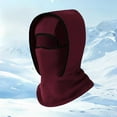 thumbnail image 4 of 1Pc Balaclava Face Mask for Men & Women,Balaclava Ski Mask Warm Full Face Mask,Fleece Winter Thermal Face Cover for Cold Weather Skiing Snowboarding Motorcycling Ice Fishing Outdoor Work,Wine,14x16", 4 of 6