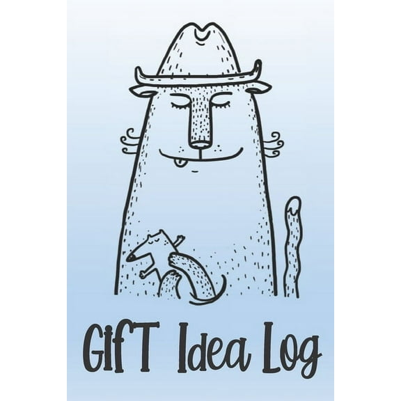 Gift Idea Log: Lite Blue Funny Cat Cover- Plan Your Gifts for Upcoming Events Celebrations Birthdays Anniversaries Christmas - Write All Gift Ideas and Shortlist Prices Shops Purchases and What Alread
