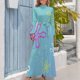 thumbnail image 4 of Vestido largo de bikini (temática hawaiana) para mujer, vestidos de cóctel, mono de verano, 4 of 5