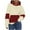 Beige, variant on Color Block Hooded Sweatshirts for Women Oversize Fit Autumn Sweatshirt Pull-up Hoodie Streetwear with Pockets Gym Workout Athleisure Casual Essentials Plus Size
