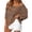 WT-Brown, variant on Summer Tops For Womens Crochet Knit Loose Fit Lace Yoke Short Sleeve Pullover T Shirt Spring Blouse Tunic Shirt Round Neck Tee Trend Wear Beige L
