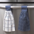 thumbnail image 5 of RITZ Solid and Multi Check Kitchen Tie Towel, Set of Two, Federal Blue, 5 of 5