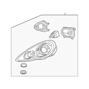 Genuine OE Porsche Headlamp Assembly - 970-631-170-27