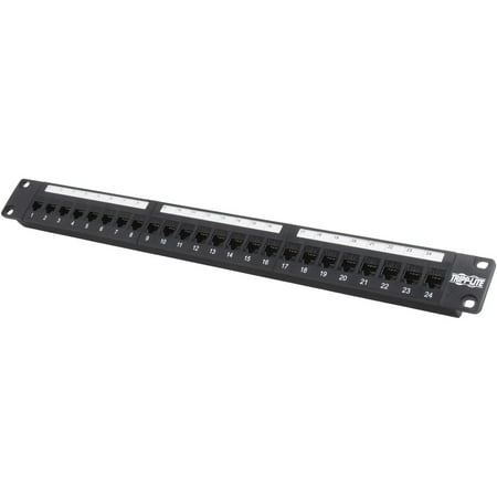 UPC: 0037332131041 | TRIPP LITE 24-Port 1U Rackmount Cat6 Feedthrough Patch Panel RJ45 Ethernet