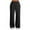 *Black, variant on ClodeEU Womens Mid Waist Pants,Elastic Waist Wide Leg Pant with Pockets,Casual Loose Trousers Yellow,Womens Plus XL