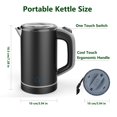 thumbnail image 4 of MiliPow Electric Kettle 800ml, Fast Boiling Water Small Kettle, Double Wall Design, Auto Shut-Off & Boil-Dry Protection, Stainles, 4 of 9