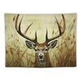 thumbnail image 5 of Creowell Deer Antlers Grass Tapestry Wall Decor Blanket for Home and Dorm, Vivid Pattern Design, Multi-Functional Wall Hanging, Easy Installation, 4 Size Options 40x30inch, 5 of 6