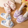 thumbnail image 2 of Sanrio-Zapatillas de casa de Hello Kitty para mujer, zapatos planos antideslizantes de felpa, dibujos animados, Kuromi Cinnamoroll Yk2, 2 of 4