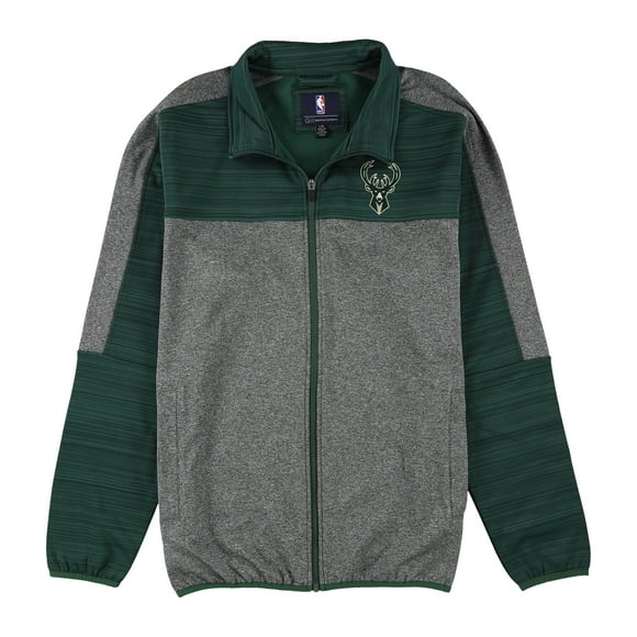 G-III Sports Mens Milwaukee Bucks Jacket, Grey, Large