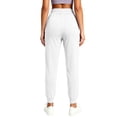 thumbnail image 5 of Mifsaly Jogger Pants for Women Drawstring Elastic Waist Tapered Joggers Breathable Slim Fit Running Exercise Outdoor Athletic Bottoms with Pockets White,S, 5 of 9