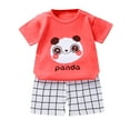 thumbnail image 5 of WOYY Infant Boys Cartoon Print Cotton Short Sleeve T-Shirt Shorts Outfits, Sizes 9-18M, 5 of 8