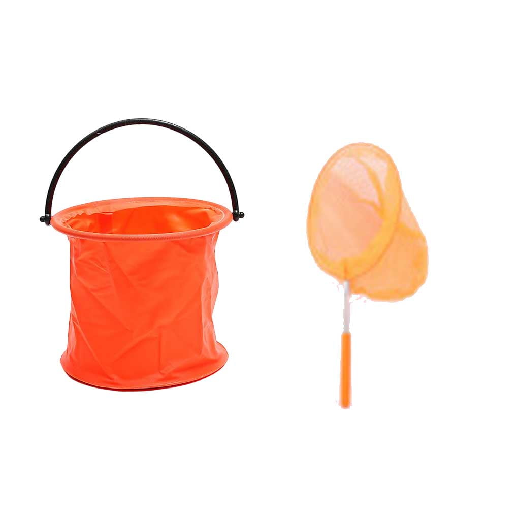 TureClos Children Fishing Catching Net Fish Bucket Catcher