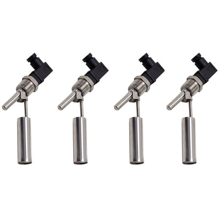 4PC Liquid Float Water Level Sensor Side Mount Float Switch Safe Stainless Steel Under 220V 4 x Water Level Sensor silver