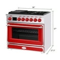 thumbnail image 2 of Akicon 36 Inch Freestanding Gas Range with 6 Sealed Burners Cooktop, 5.2 Cu.Ft. Natural Gas/LP Convertible-FRSFRSA1, 2 of 3