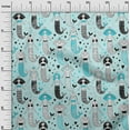 thumbnail image 3 of oneOone Viscose Jersey Sky Blue Fabric Mermaid Craft Projects Decor Fabric Printed By The Yard 60 Inch Wide-H6, 3 of 7