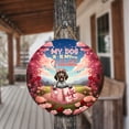 thumbnail image 3 of My Dog Is My Valentine Cute German Shorthaired Pointer in Gift Box Round Wood Sign GSP Lover Dog Gift Hanging Wall Home Decor - 3006, 3 of 5