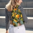 thumbnail image 5 of Honeii Retro Warm Lemon Flower Print Canvas Backpack for School & Outdoor,Laptop Excursion Backpack,Notebook School Bookbag For Men Women,for Work, Travel, and Everyday Use-Medium, 5 of 5