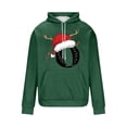 thumbnail image 4 of Yteetum Men's Oversized Christmas Hoodies Christmas Letter Print Drawstring Pullover Hooded Sweatshirts Mens Casual Christmas Graphic Print Loose Long Sleeve Hoodies Xmas Holiday Hooded Sweatshirt, 4 of 5