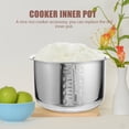 thumbnail image 3 of Stainless Steel Electric Cooker Inner Pot Replacement for Rice and Pressure Cookers -  and Multi-Use Kitchen Accessory, 3 of 8