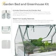 thumbnail image 4 of Sunnydaze 4' x 3' x 3' Outdoor Mini Greenhouse with Metal Raised Garden Bed, Clear, 4 of 11
