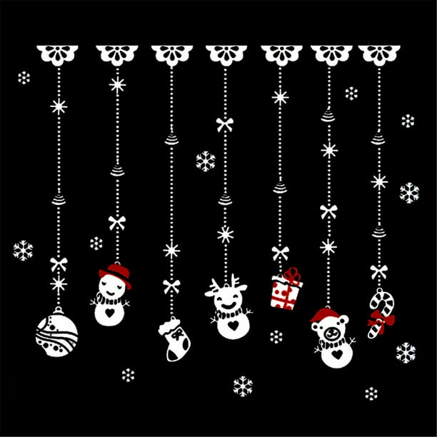 JDEFEG Easy Peel Stickers for Toddlers Sticker Christmas Door Penguin