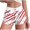 Red#13, variant on Womens Patriotic American Flag Printed Sleep Shorts High Waisted Contrast Trim Button Fly Pajamas Shorts