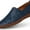 Blue, variant on Men's Genuine Leather Loafer Shoes Slip On Soft Walking Driving Shoes