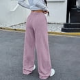 thumbnail image 5 of Hearthz Wide Leg Sweatpants Women High Waist Womens Trouser Pants Fall Soft Fleece Women Sweatpants Cotton Joggers for Women, 5 of 6