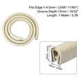 thumbnail image 2 of Uxcell Fits 3/64"-11/64" Edge 3.3Ft/1MEdge Trim U Seal w Iron Sheet Beige Plastic, 2 of 5