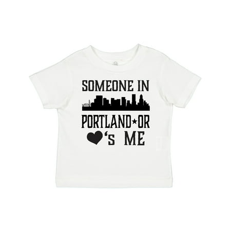

Inktastic Portland Oregon Someone Loves Me Skyline Gift Toddler Boy or Toddler Girl T-Shirt