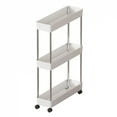 thumbnail image 3 of Multi-Layer Trolley Rack with Wheels Movable Storage Organizer Space-Saving Narrow Storage Rack for Bathroom Kitchen Living Room, 3 of 9
