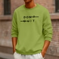 thumbnail image 4 of Generic Men's Hoodless Sweatshirt Novelty Funny Letter Printed Pullover Long Sleeve Warmth Fashion Baggy Sweater Going Out, 4 of 5