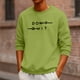 thumbnail image 5 of Amzcrzy - Sudadera Para Hombre, Estilo Casual, Con Estampado De Moda, Cuello Redondo, Manga Larga, Color Verde Militar, Talla 2Xl, 5 of 6