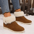 thumbnail image 5 of BERANMEY Cozy Solid Color Suede Casual Warm Snow Boots Low-Top Women's Cotton Short Boots Short Ankle Boots with Anti-Slip Sole Lined with Warm Furry Genuine Suede Perfect for Indoor & Outdoor Use, 5 of 6