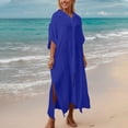 thumbnail image 5 of MaFYtyTPR Bikini Cover Up Tops Women's Solid Color Sexy Cut-Out Beach Bikini Swimsuit Smock, 5 of 5