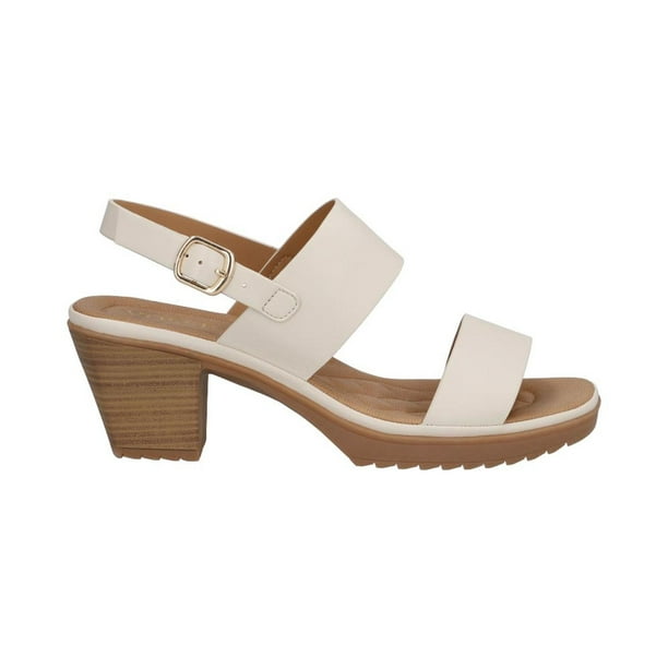 Sandalia Mujer Vosse Tacon Casual Comoda beige 24