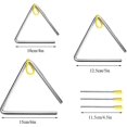 thumbnail image 2 of Ensemble d'Instruments de Musique Triangulaire 3 Pcs Instrument de Percussion Triangulaire avec Batteur et Poignée en Caoutchouc Instruments Musicaux Éclairants pour Enfants Oreilles, 2 of 5