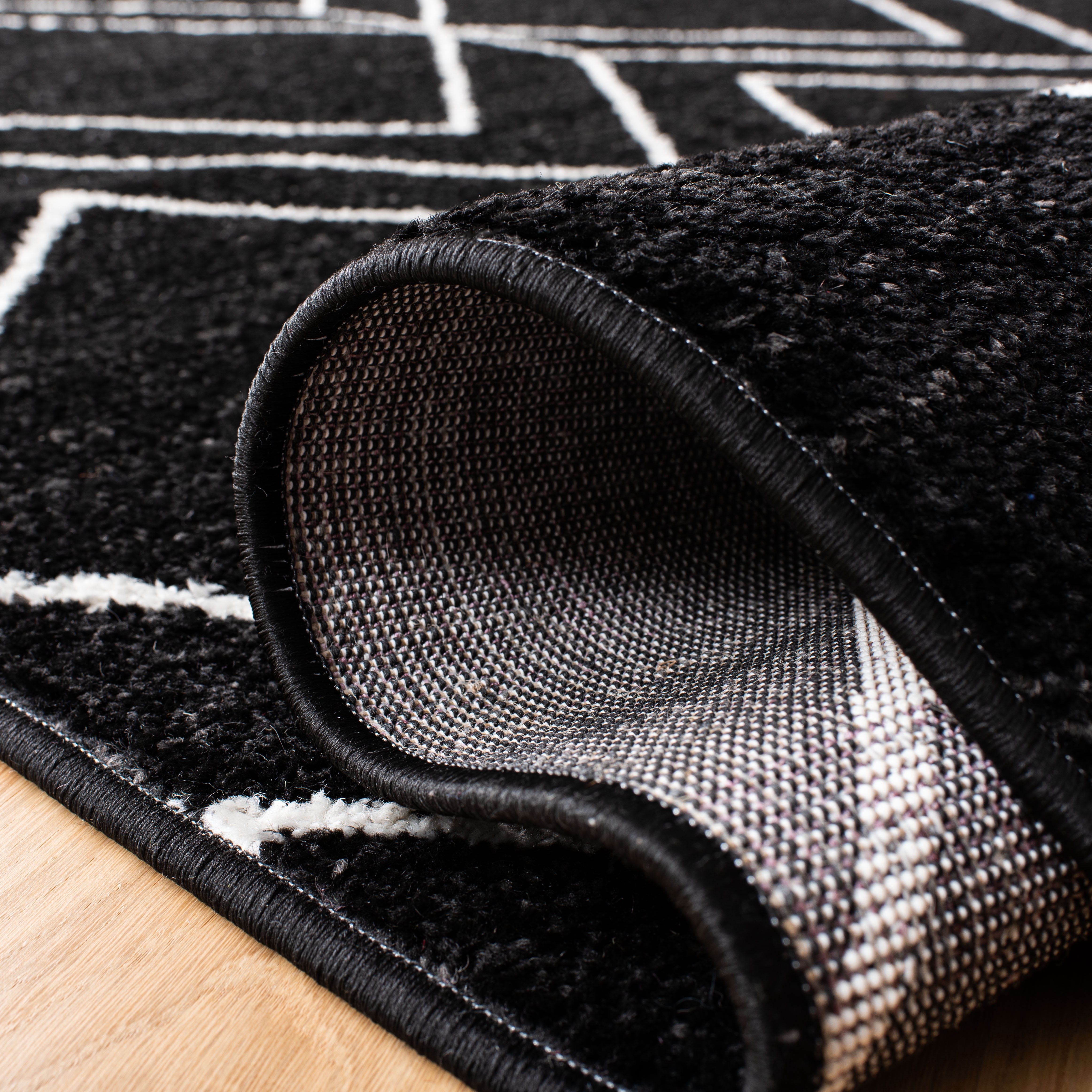 Safavieh Adirondack Caitriona Geometric Squares Area Rug, Black/Ivory, 6' x 8'