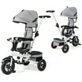 thumbnail image 1 of Gymax 5-in-1 Folding Trike for Toddlers 1-5 Years Old w/ Safety Harness Storage Gray, 1 of 10