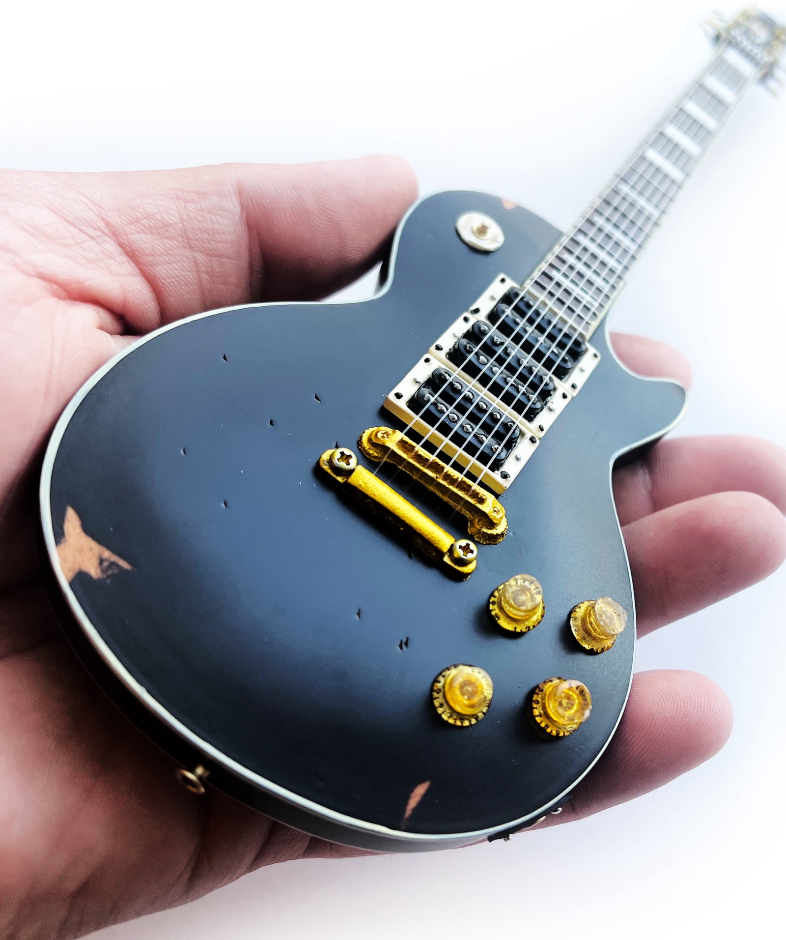 Peter Frampton Gibson Les Paul Phenix Custom Black 10 Inch Miniature Guitar