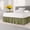 Sage Green, variant on CGK Linens Wrap Around Dust Ruffle Bed Skirt - For Queen Size Bed With 12 Inch Drop, Easy Fit Elastic Strap - Pleated Bedskirt, White