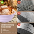 thumbnail image 3 of Ycgcp Banneton Bread Proofing Basket, Silicone Sourdough Bread Baking Supplies, 9 inch Sourdough Starter Kit Dough Proofing Bowl Containers Oven Safe, Easy to Clean and Use,Round,Purple, 3 of 7