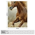 WHKANG Two Beautiful Horse Pattern Super Soft Throw Blanket for Bed