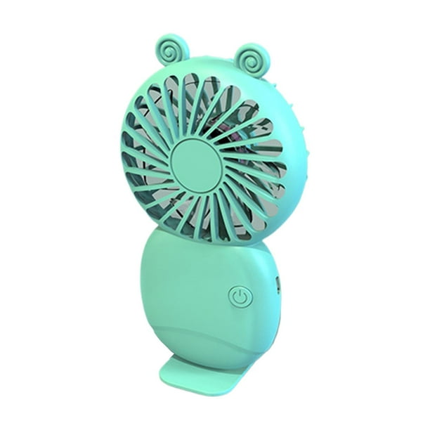 Ventilador portátil Toystoory de mano con 3 velocidades de viento soporte para teléfono verde