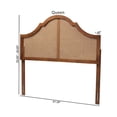 thumbnail image 5 of Baxton Studio Camila Ash Walnut Finished Wood King Size Headboard with Rattan, 5 of 9